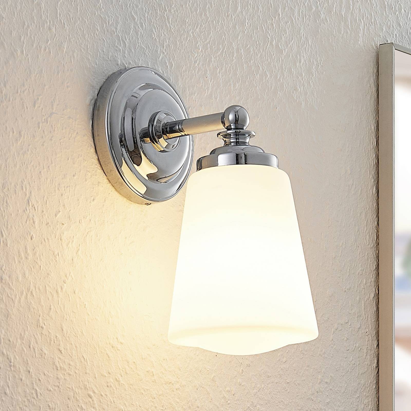 Arcchio Wandleuchte Mahdi, Glas Chrom IP44, 1 x 10 W LED