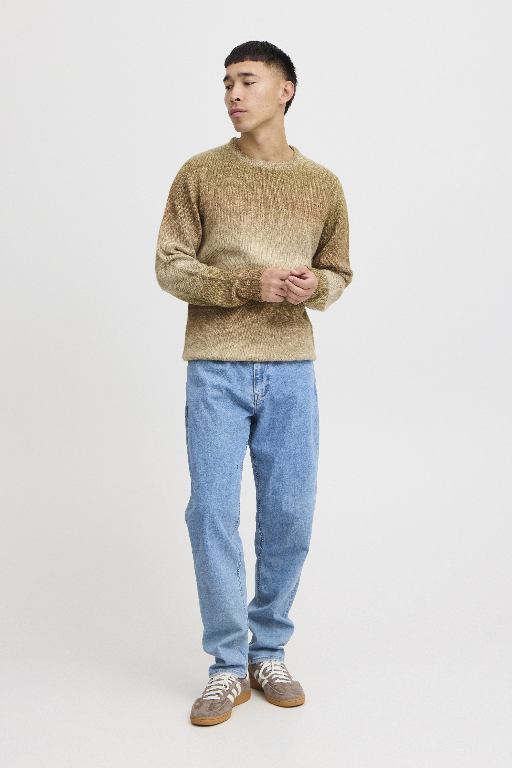 Blend Strickpullover BHPullover Klassischer Grobstrickpullover mit farbverlauf