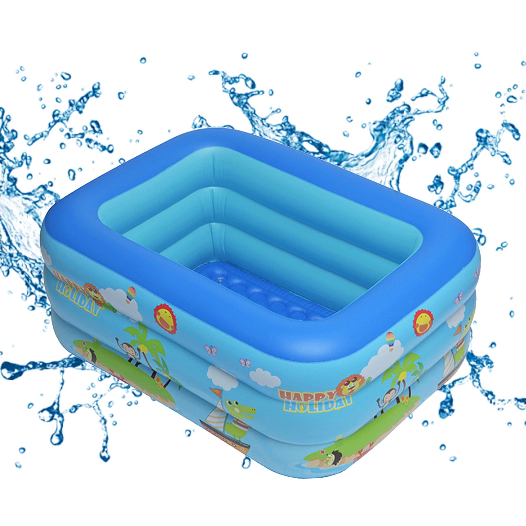 Mutig Planschbecken Kinderpool Babypool Aufblasbarer Schwimmbecken 122*93*5 günstig online kaufen