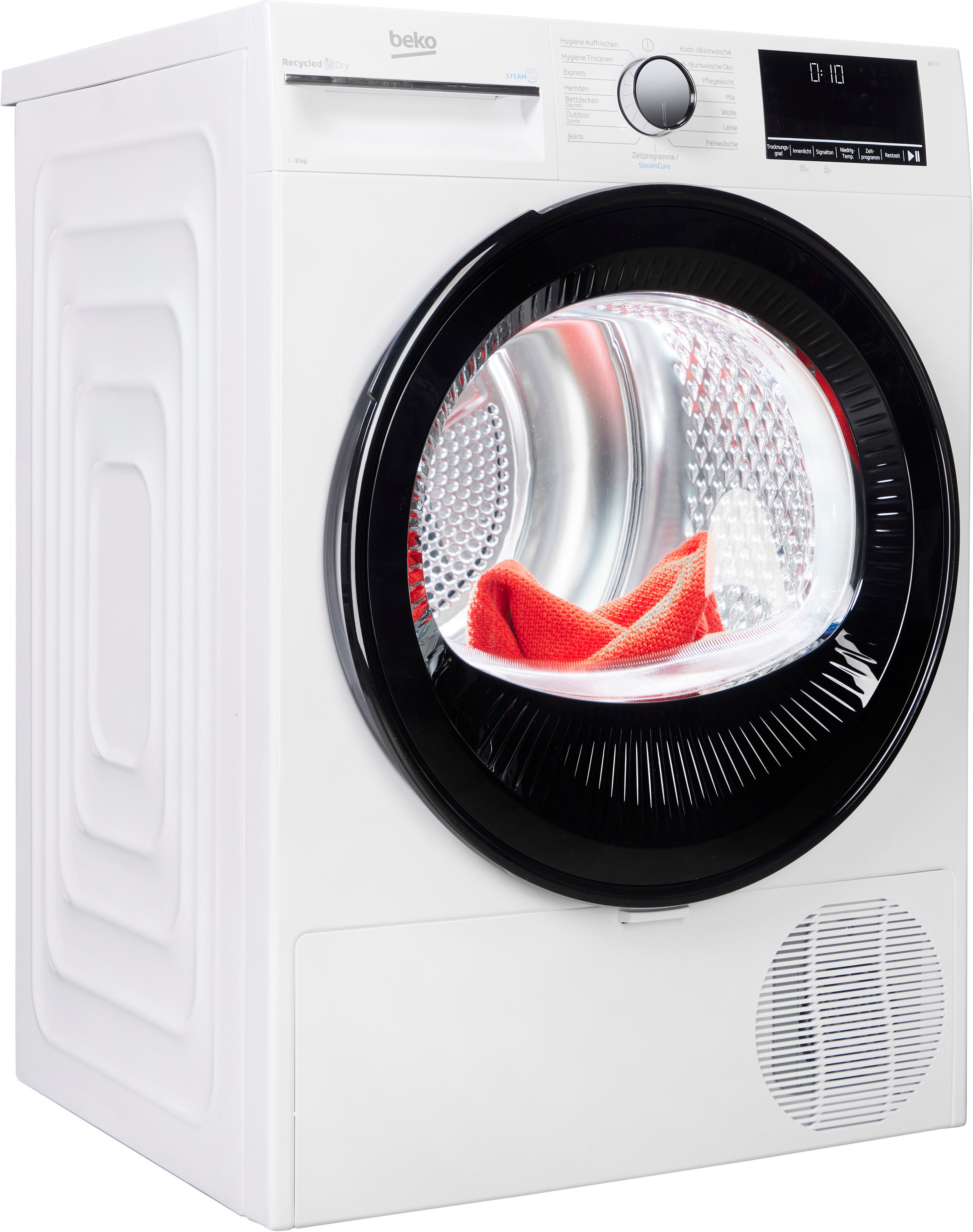 BEKO Wärmepumpentrockner B3TO82C9W, Multifunktionsdisplay