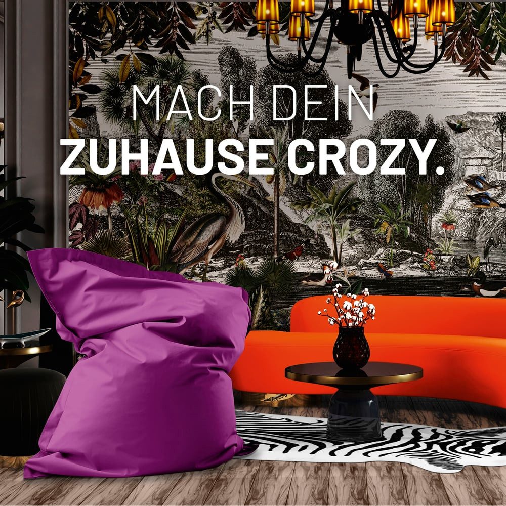 Lumaland Sitzsack XXL Bean Bag Riesen-Sitzkissen 380L 140x180cm Special Edition, Wasserfester Indoor & Outdoor BeanBag mit EPS-Perlen