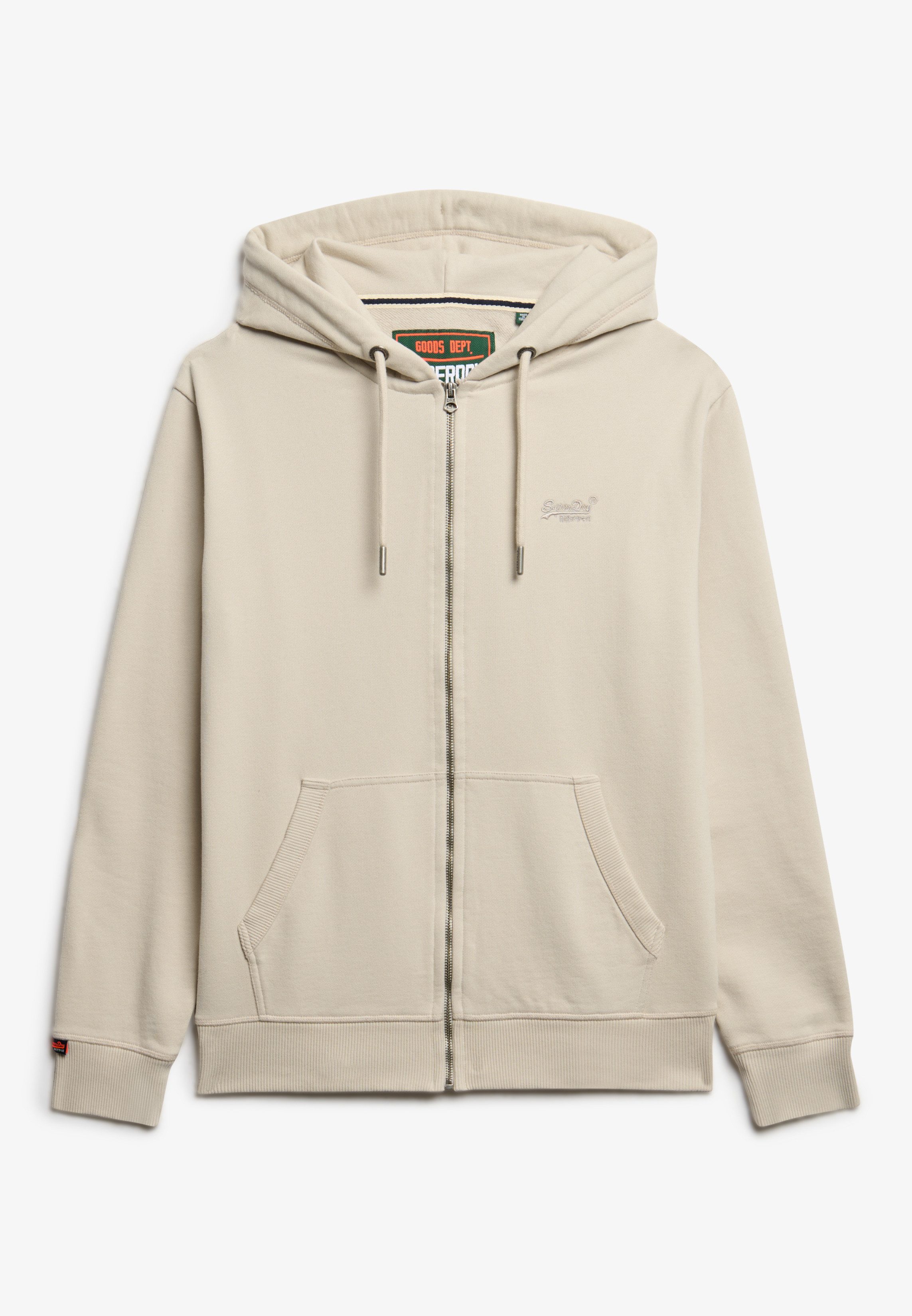 Superdry Kapuzensweatjacke ESSENTIAL LOGO ZIP HOODIE HB Baumwollmischung, slim fit