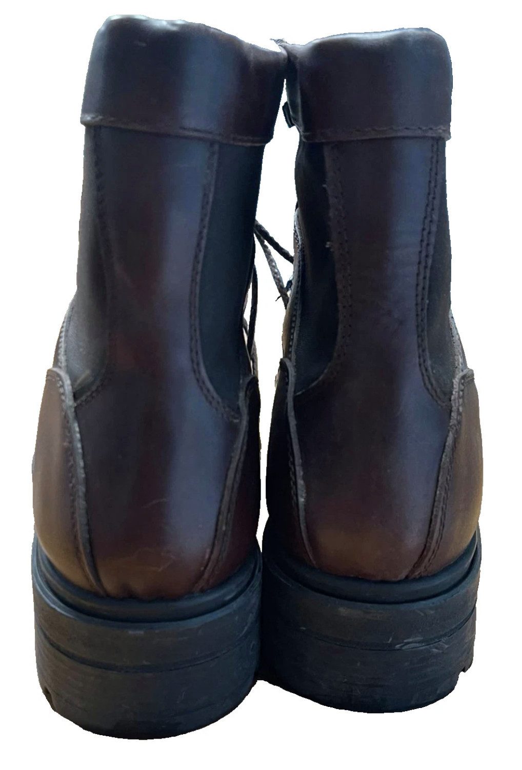 Emporio Armani Trekking Boots Vintage Look Made in Italy Lederstiefel Winterboots Warmes futter,dicke Gummiprofilsohle mit hoher Griffigkeit