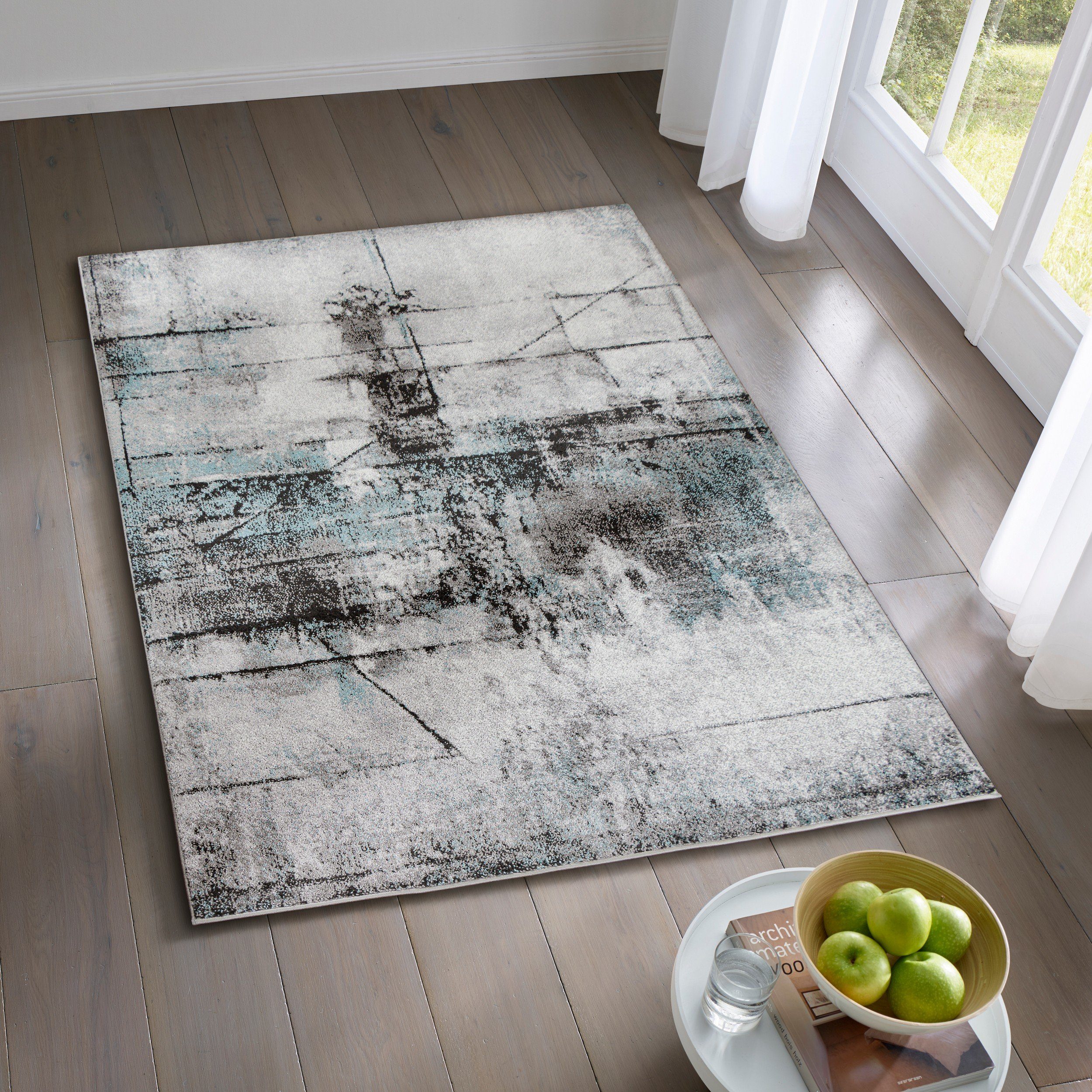 TaCa Home Teppich Designer Kurzflor Teppich Moderne Kunst, rechteckig, Höhe günstig online kaufen