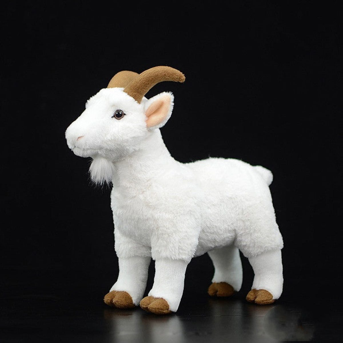Tinisu Plüschfigur Weiße Bergziege Kuscheltier 30 cm – Realistisches Ziege Design Plüscht