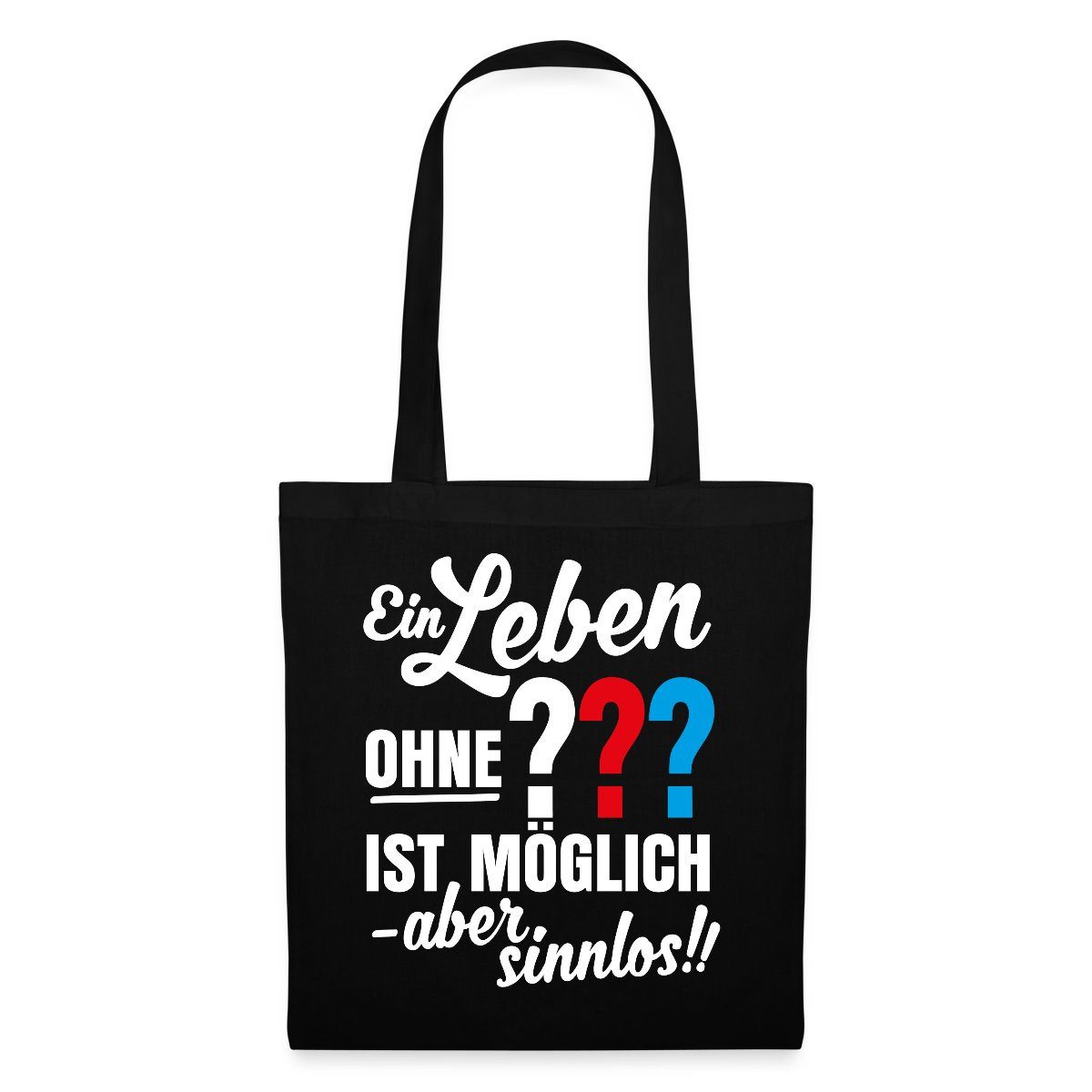 Spreadshirt Henkeltasche Die Drei Fragezeichen Leben günstig online kaufen