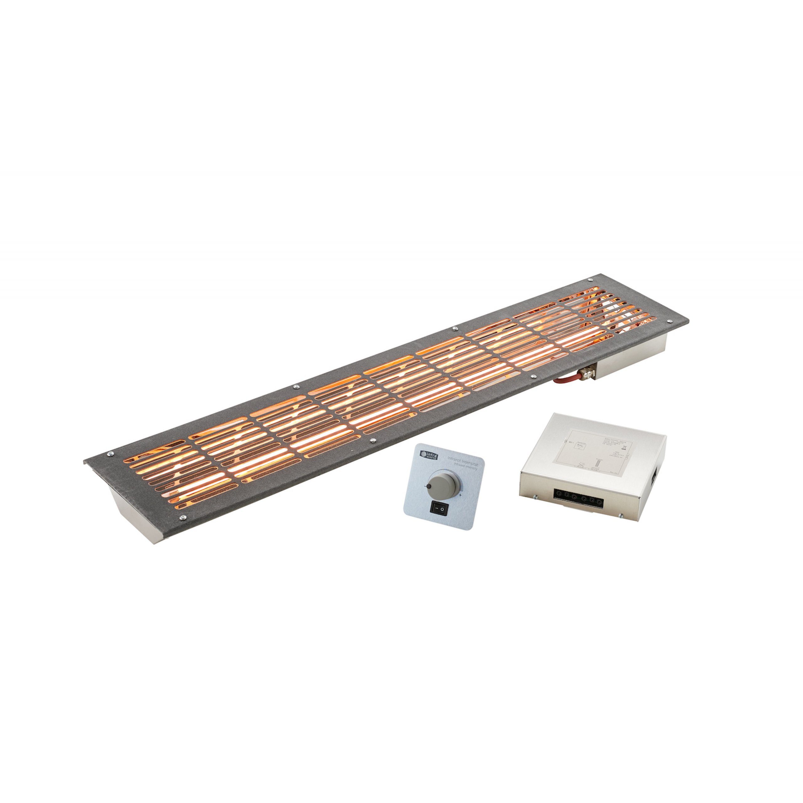 Infrarotkabine Infraworld VITALlight-IPX4 Infrarotstrahler-Set 500W Ecke anthrazit