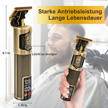 MCURO Haar- und Bartschneider, Profi Haarschneidemaschine Barttrimmer, Männer Rasierer Herren Elektrisch mit 3 Kamm und LED Anzeige