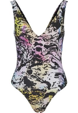 URBAN CLASSICS Monokini Urban Classics Damen Ladies Recycled Pattern High Leg Swimsuit