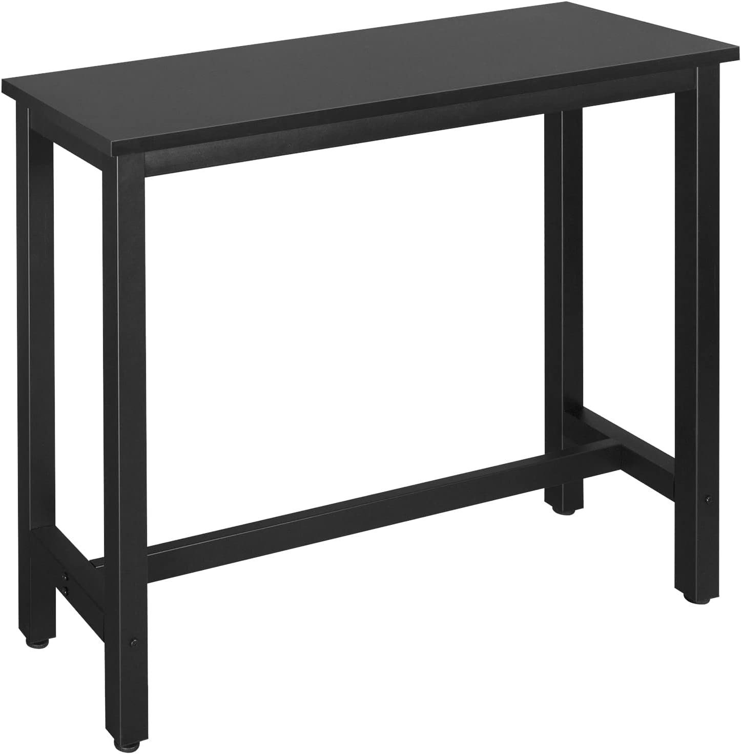 Schwarz Tischplatte aus schwarz Metallgestell, | Woltu (1-St), MDF, 120x40x100cm Bartisch