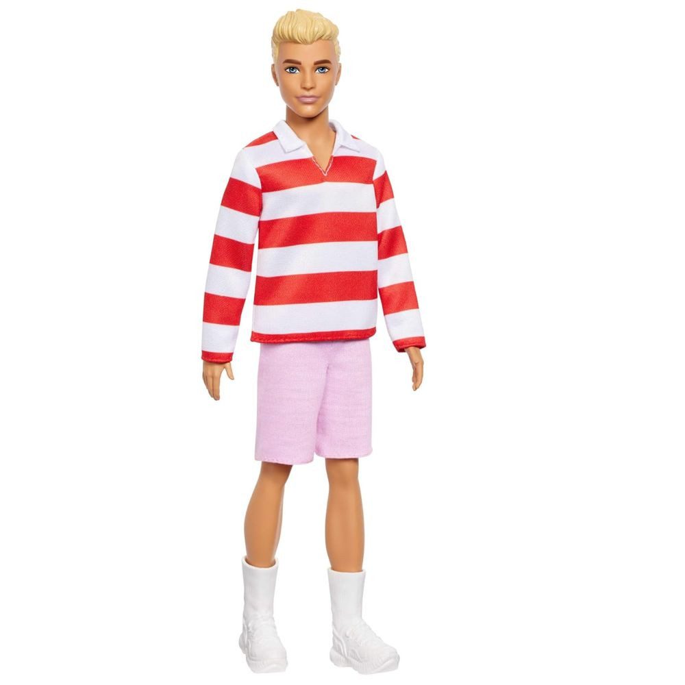 Barbie Anziehpuppe Ken Puppe blond mit Polohemd Barbie HYV01 Mattel Fashion günstig online kaufen