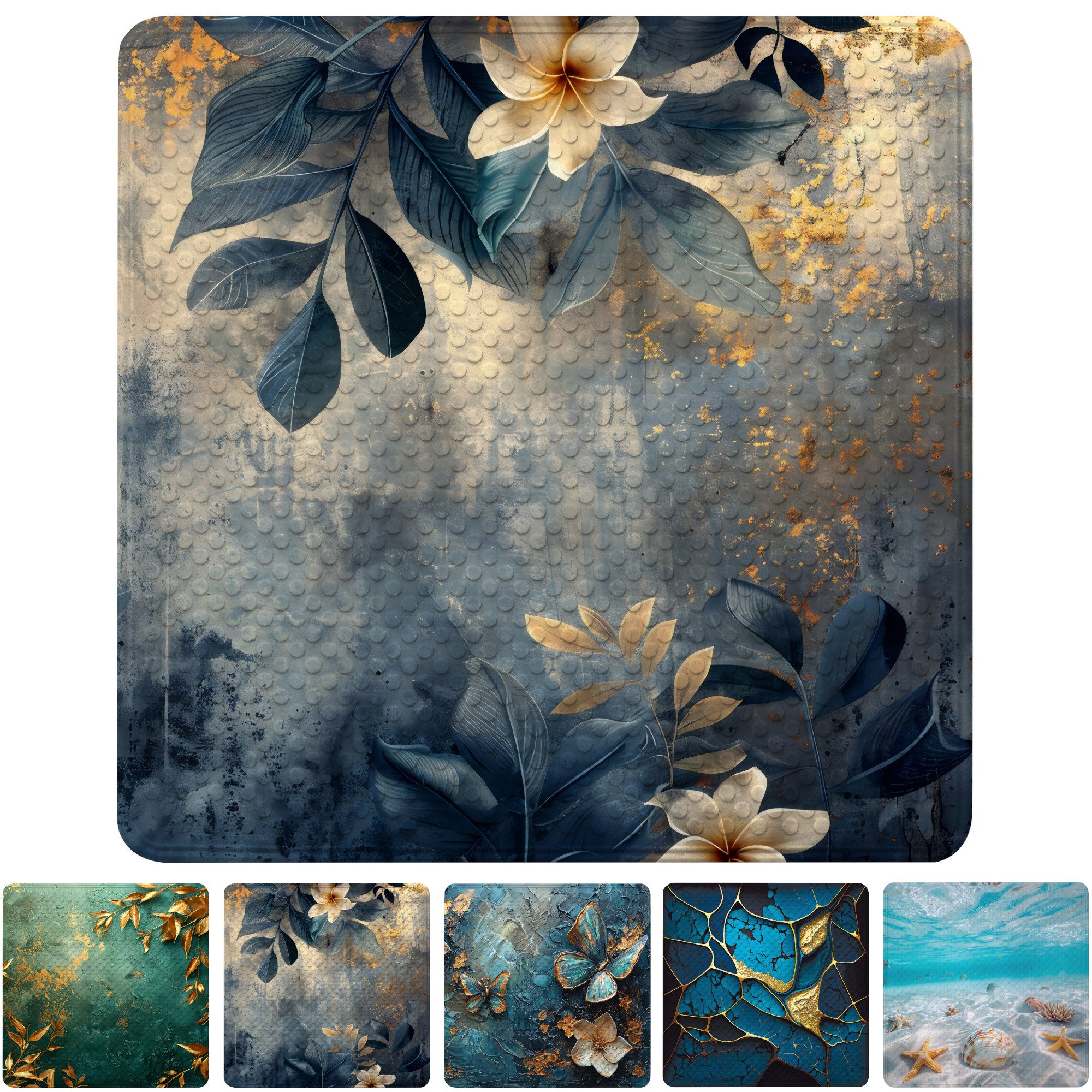 Sanilo Duschmatte mit Motiv, viele schöne Badematten zur Auswahl, rutschfeste & sichere Badematte, hochwertig, Kunststoff PVC, quadratisch, 230 extra starke Saugnäpfe, 53 x 53 cm, waschbar