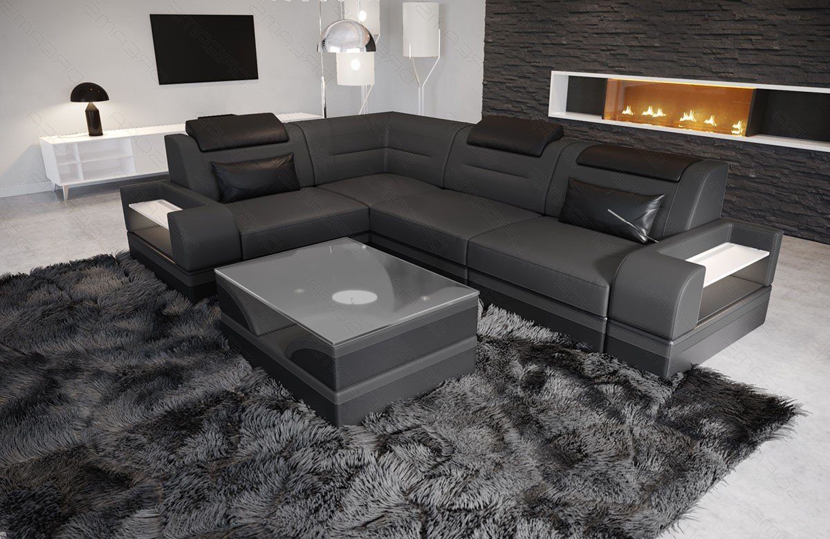Sofa Dreams Ecksofa Ledercouch Sofa Trivento L Form kurz Leder Sofa