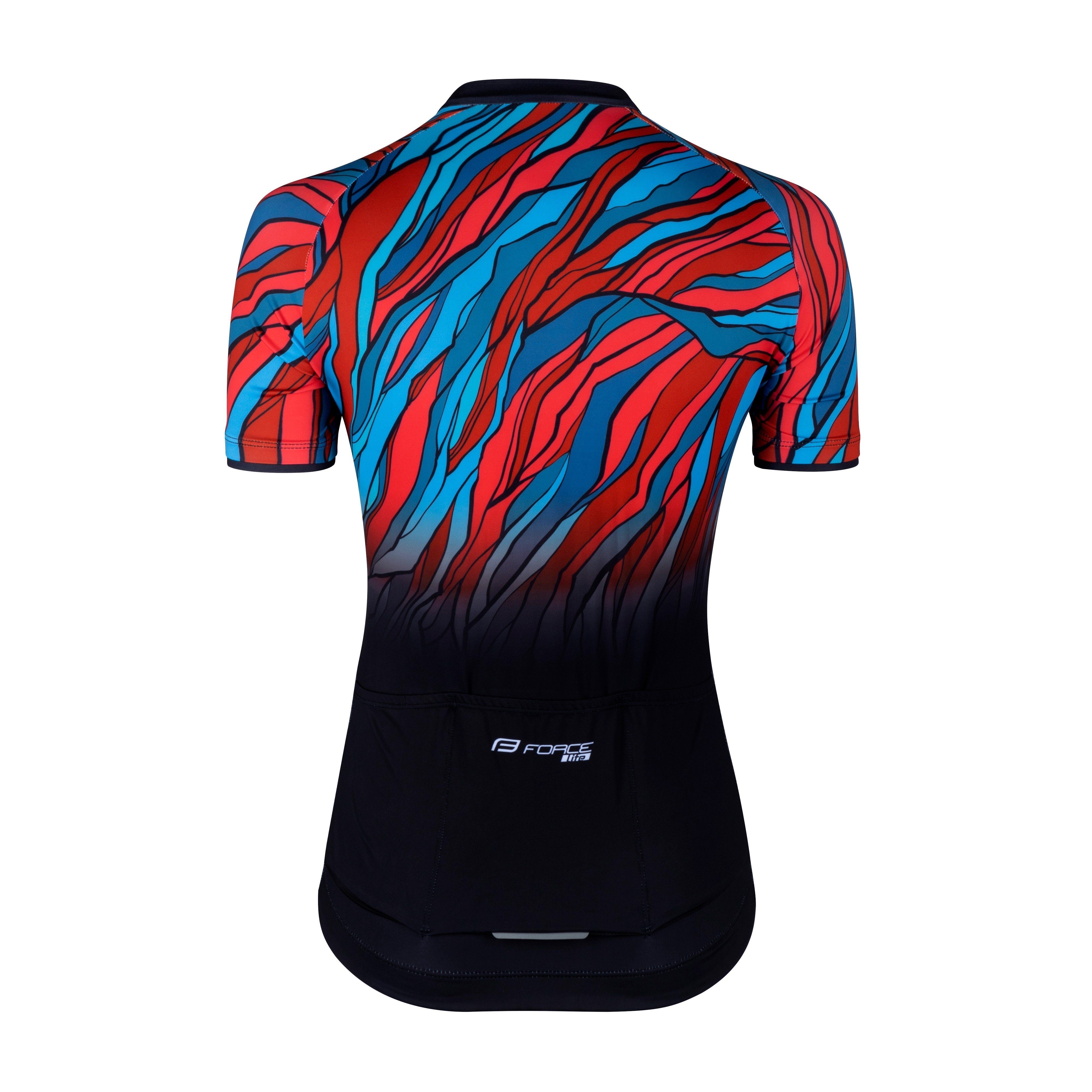 FORCE Radtrikot Force Jersey LIFE kurzarm, Damen, Rot-Blau %%%*