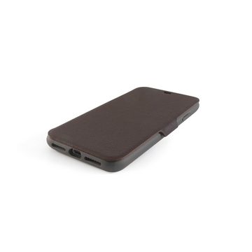 KMP Creative Lifesytle Product Handyhülle Bookcase für iPhone XS, X Choco Brown 5,8 Zoll