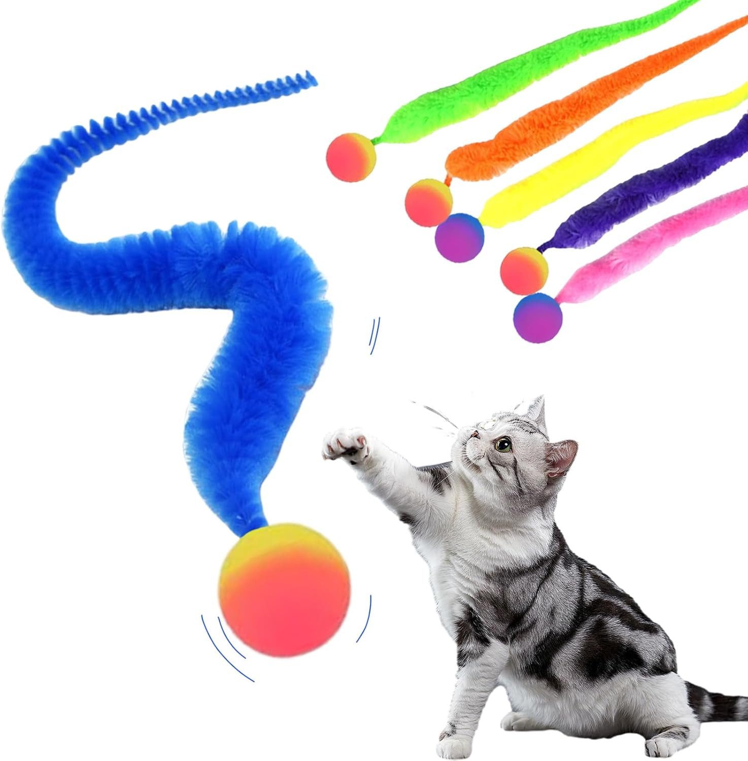 Tierkuscheltier 6er Set Interaktive Katzenbälle – Lustiges Katzenspielzeug