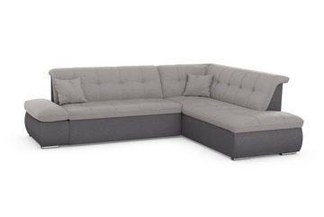 DOMO collection Ecksofa Moric L-Form, wahlweise mit Bettfunktion und Armlehnenverstellung, auch in Cord