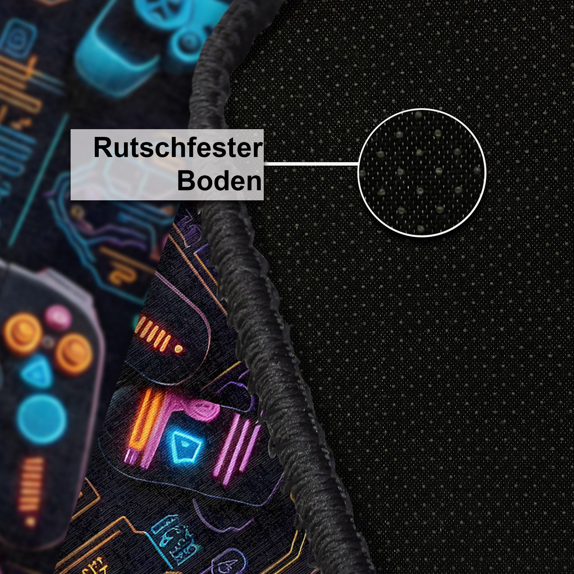 Bamyum Teppich Gameking Chenille Druck Teppich, Gaming Videospiel Waschbarer Teppich, Einzelstück