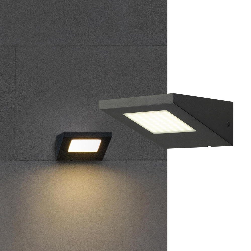 SLV LED Außen-Wandleuchte LED Wandleuchte Iperi, 4000 K, neutralweiß, anthrazit, keine Angabe, Leuchtmittel enthalten: Ja, fest verbaut, LED, 4000, Aussenlampe, Aussenwandleuchte, Outdoor-Leuchte