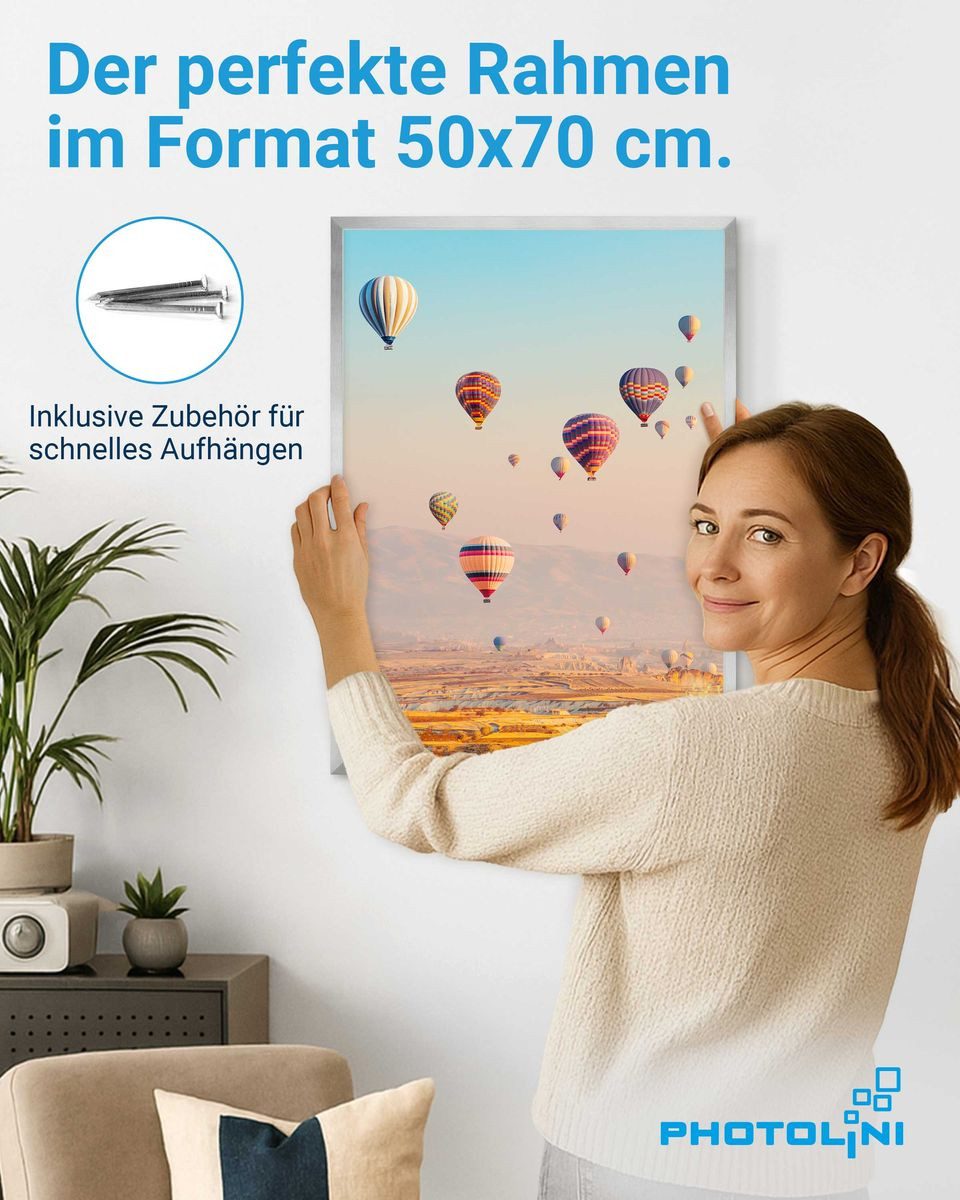 PHOTOLINI Bilderrahmen 50x70 cm Poster-Rahmen, zum Aufhängen, (1 Rahmen), M günstig online kaufen