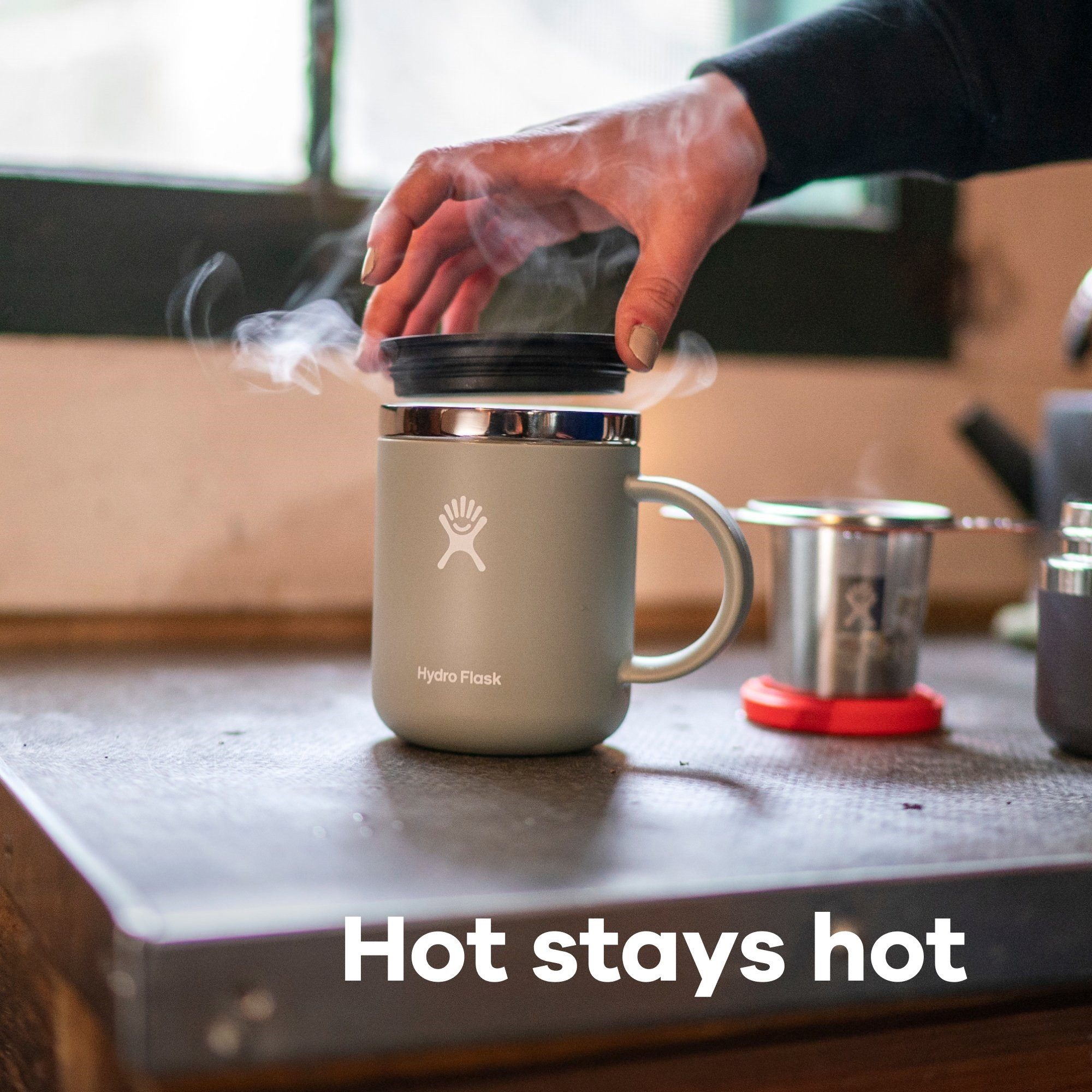 Hydro Flask Thermobecher 12 OZ Mug, 1-tlg., Edelstahl, TempShield™-Isolierung, 355 ml