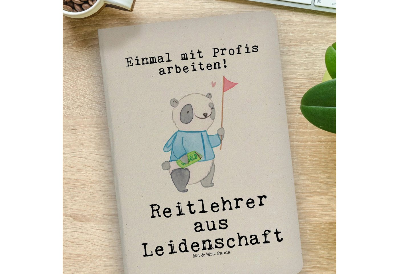 Thumbnail - Mr. & Mrs. Panda Notizbuch Reitlehrer Leidenschaft - Transparent - Geschenk, DIN A4 Ideenbuch, F Mr. & Mrs. Panda, Echte...