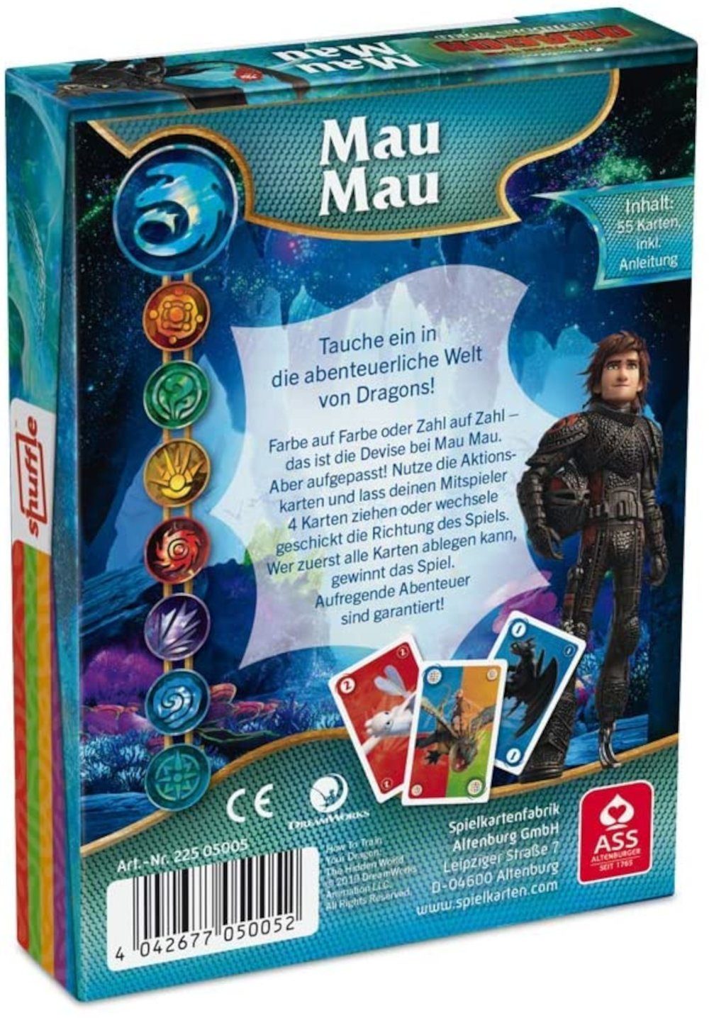 Mau Kartenspiel Spiel, - ASS Dragons Mau Kartenspiel