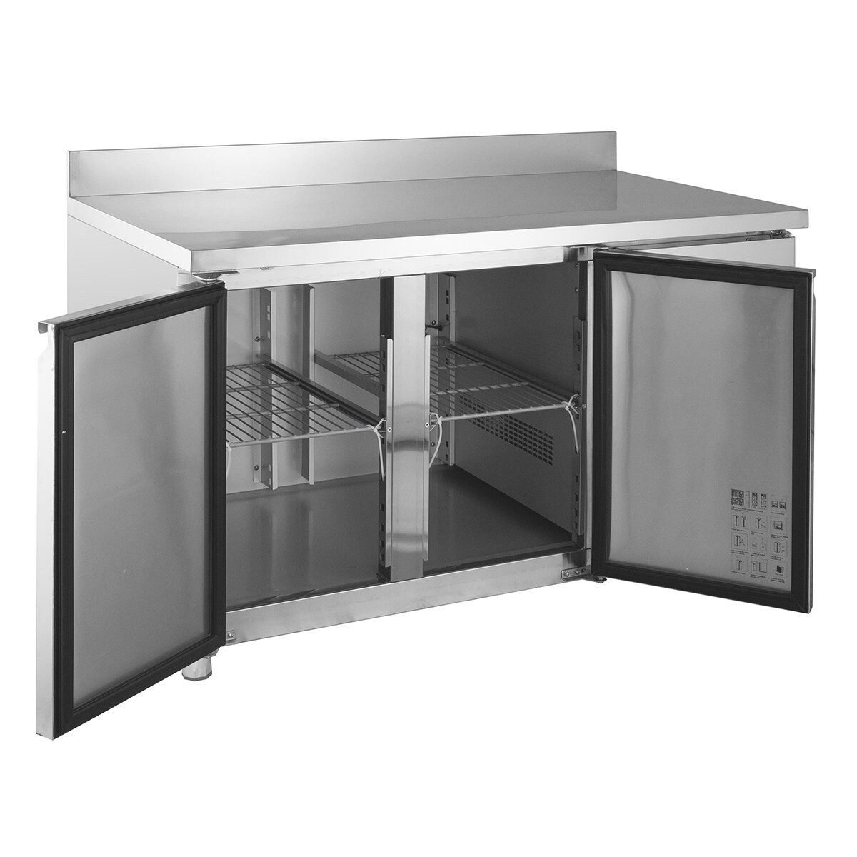 GastroHero Dönergrill Kühltisch Edelstahl GN 1/1 mit Aufkantung, 275 W