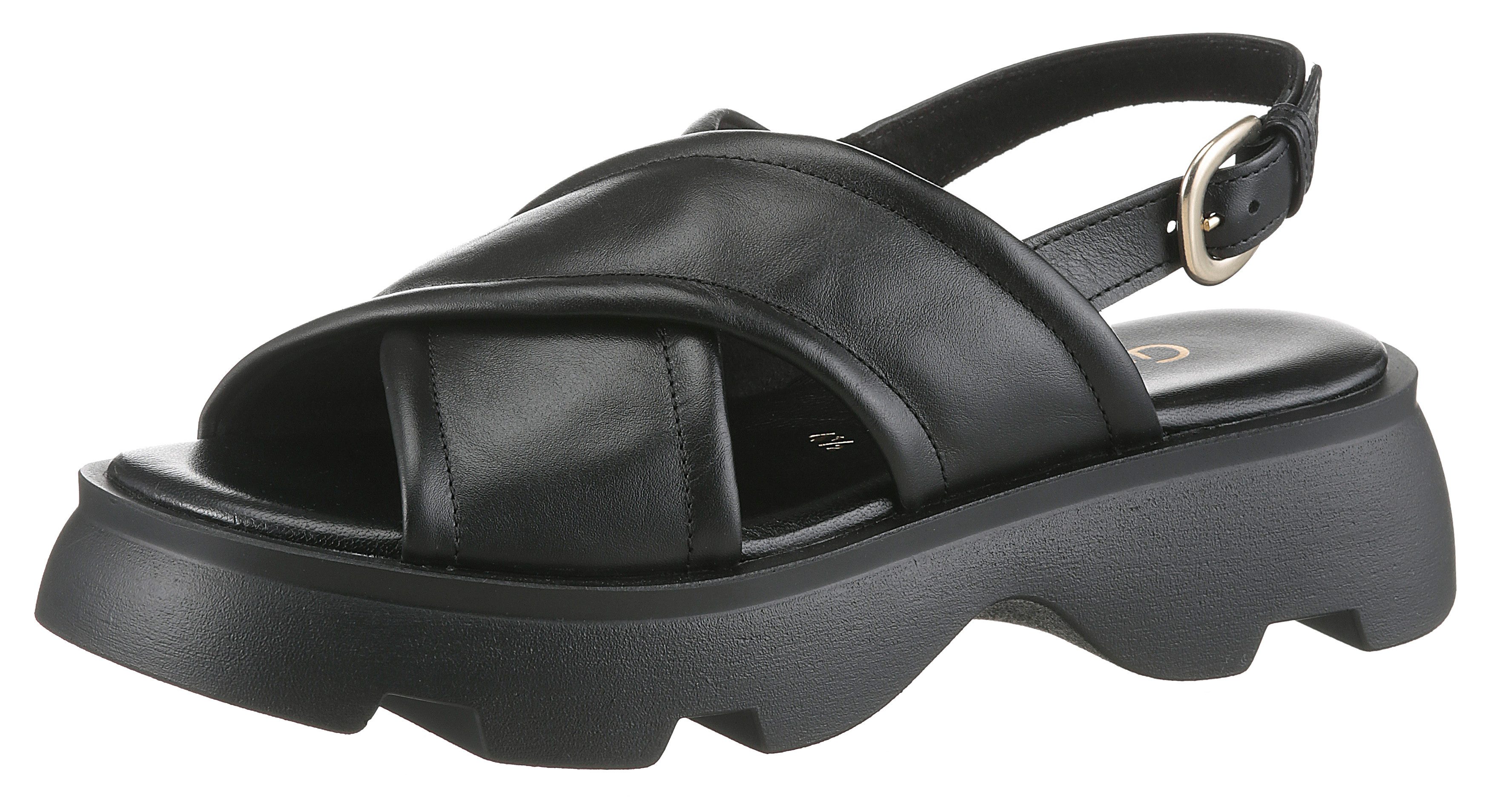 Gabor YORK Sandalette, Plateau, Riemchensandale, Sommerschuh in trendigem L günstig online kaufen