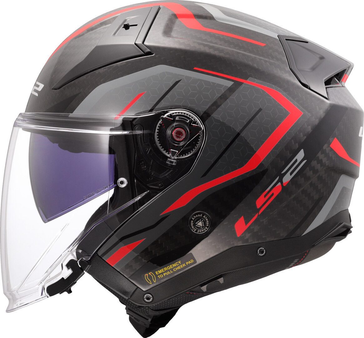 LS2 Motorradhelm OF603 Infinity II Carbon Urus Jethelm, Vorbereitet Für Kommunikationssystem,notfallsystem-polsterung (eq