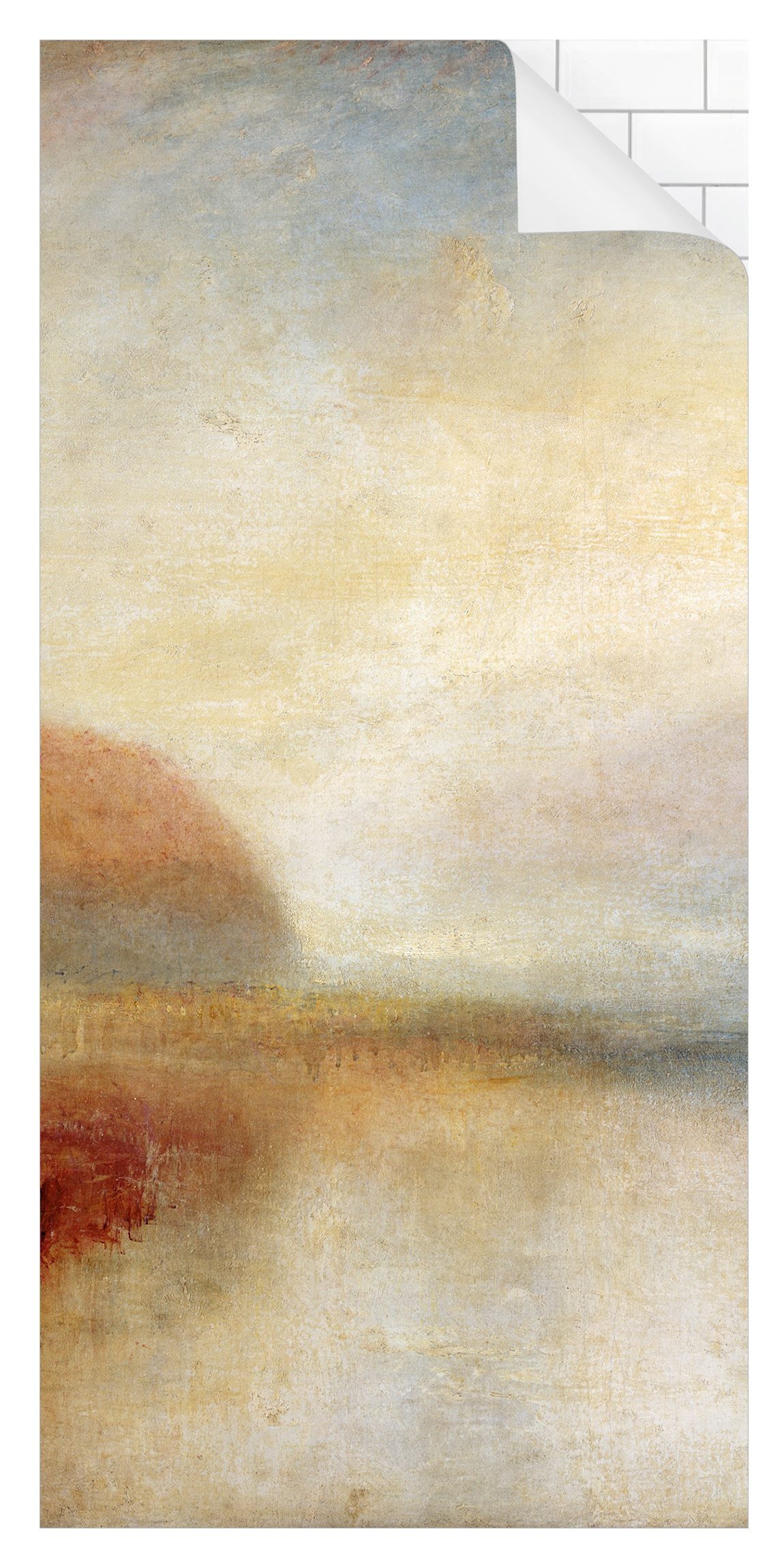 Bilderdepot24 Duschrückwand Natur pastell Duschrückwand ohne Bohren Dusche Landschaft, (1-tlg., 0,61 mm starke Folie selbstklebend Wandpaneele Dusche versch. Größen), fugenlose & wasserfeste Motiv Rückwand Wandverkleidung für Duschkabine