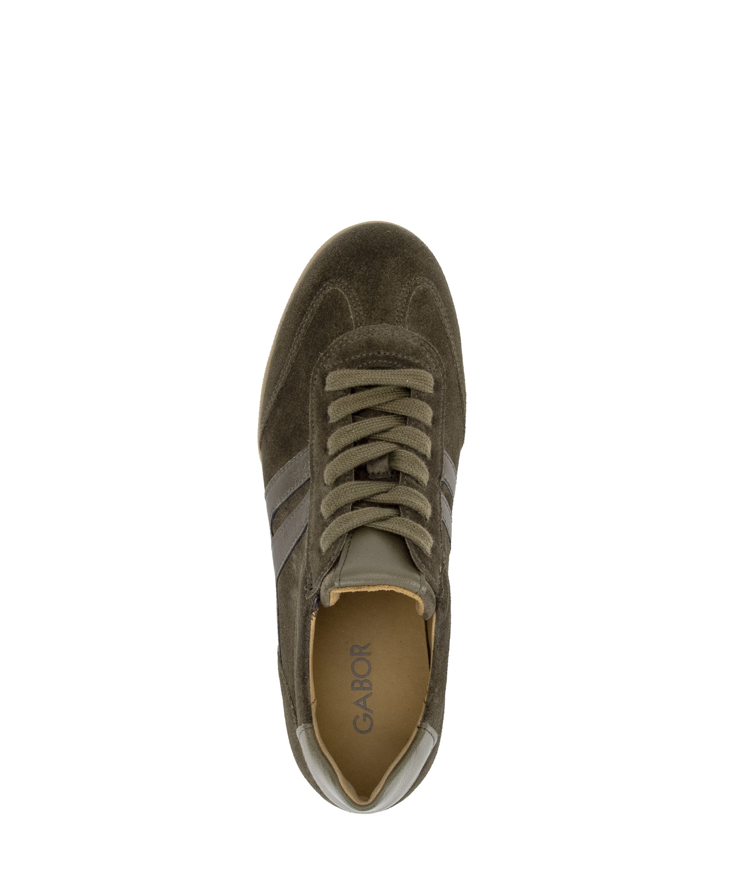 Gabor Sneaker Freizeitschuh, Halbschuh, Schnürer, Kontrastbesatz in Metallic-Optik
