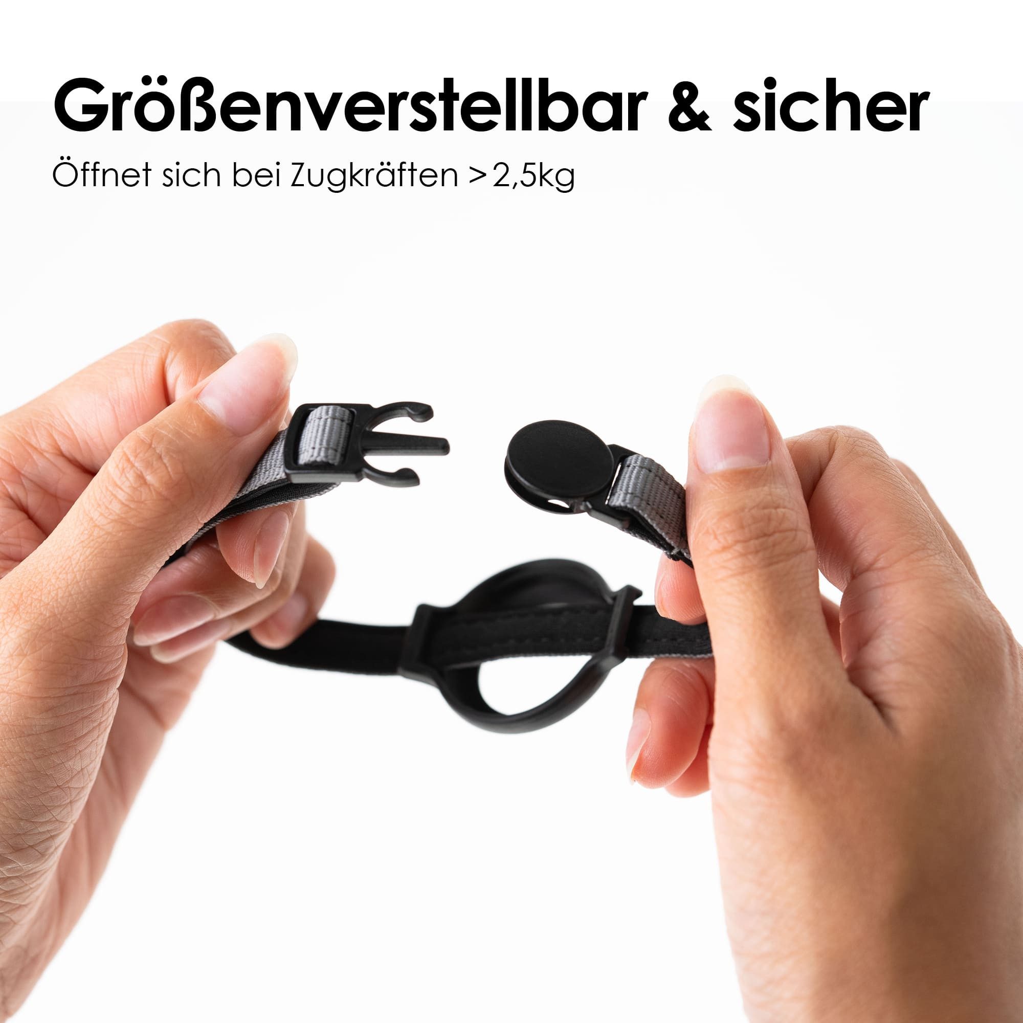 LucyBalu Katzen-Halsband DORI AirTag Katzenhalsband, Halsband für AirTag, Katzen Tracker