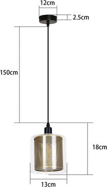 ZMH Pendelleuchte Vintage Pendellampe mit Doppeltem Schirm 1//3//4 Flammige, ohne Leuchtmittel, E14