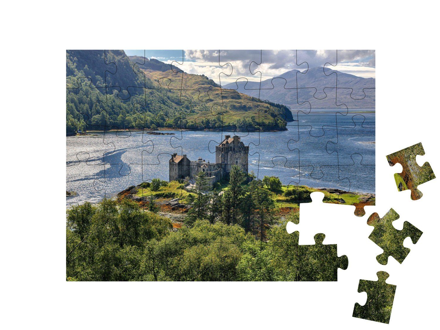 48 Eilean Puzzleteile, puzzleYOU Natur, Puzzle Festung puzzleYOU-Kollektionen Highlands, Schottland, Schottland Donan Castle,