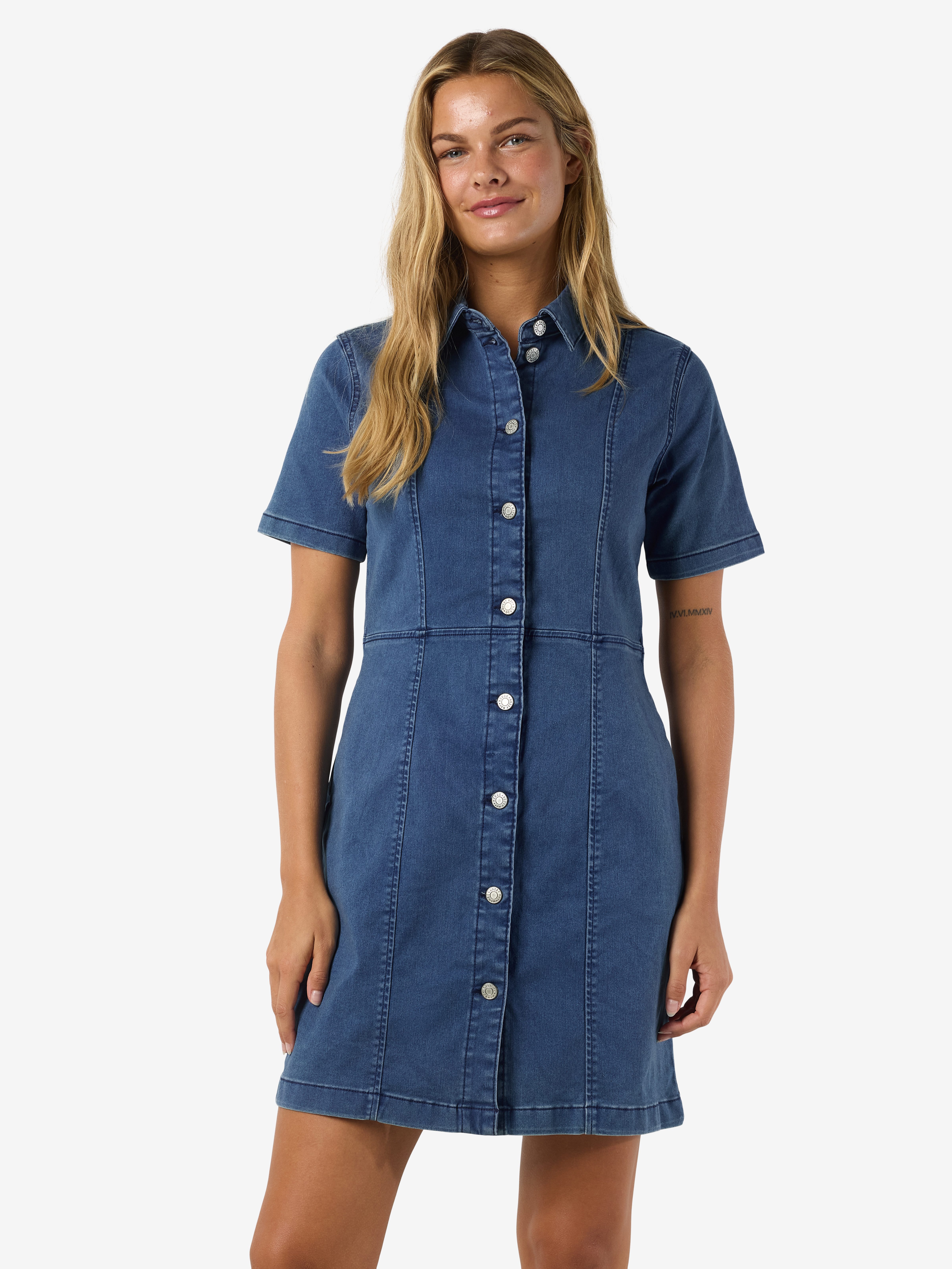 Noisy may Jeanskleid NMNISA S/S SLIM DENIM DRESS VI534MB NOOS