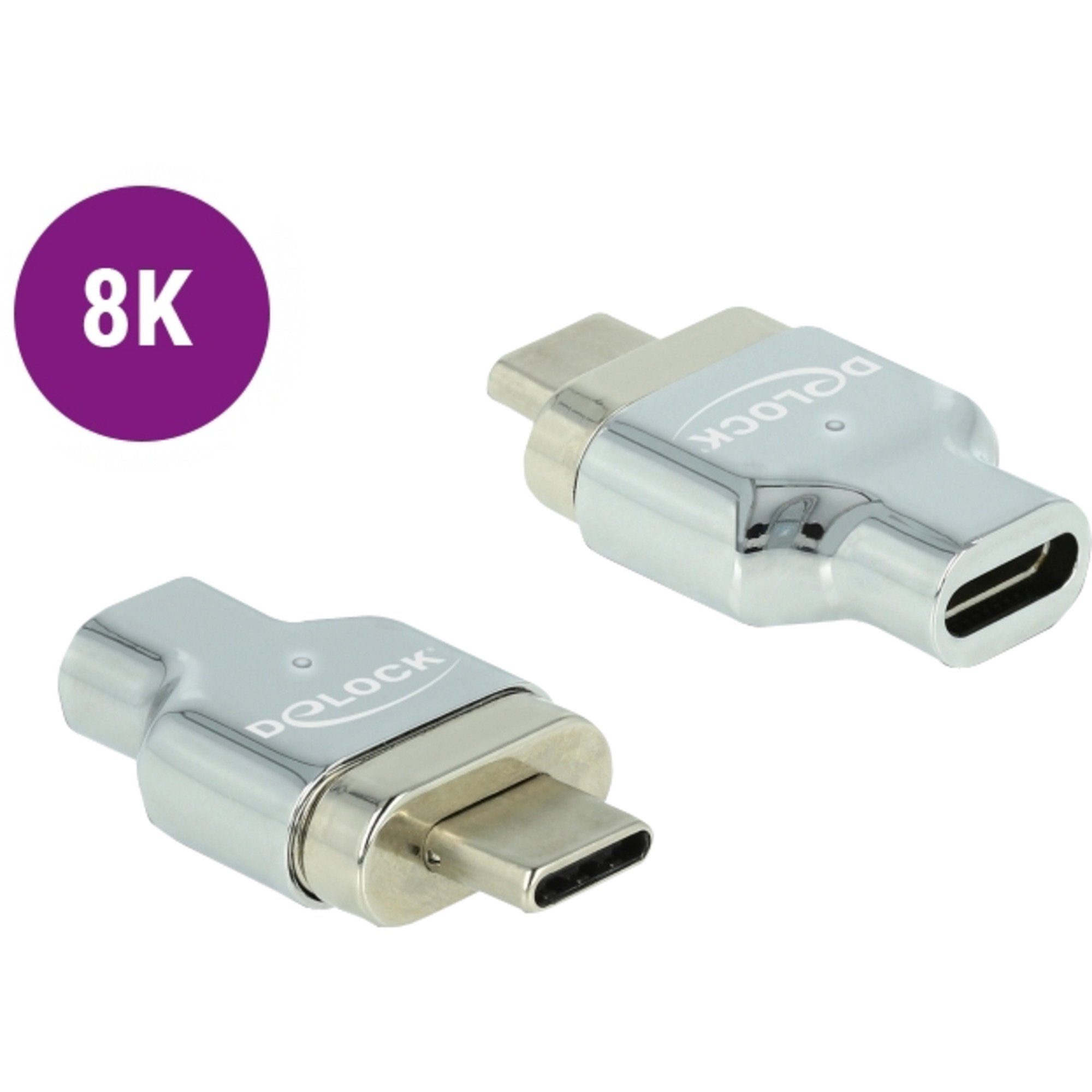 Delock USB 3.2 Gen 2 Magnetischer Adapter, USB-C Stecker > USB-C Buchse Adapter