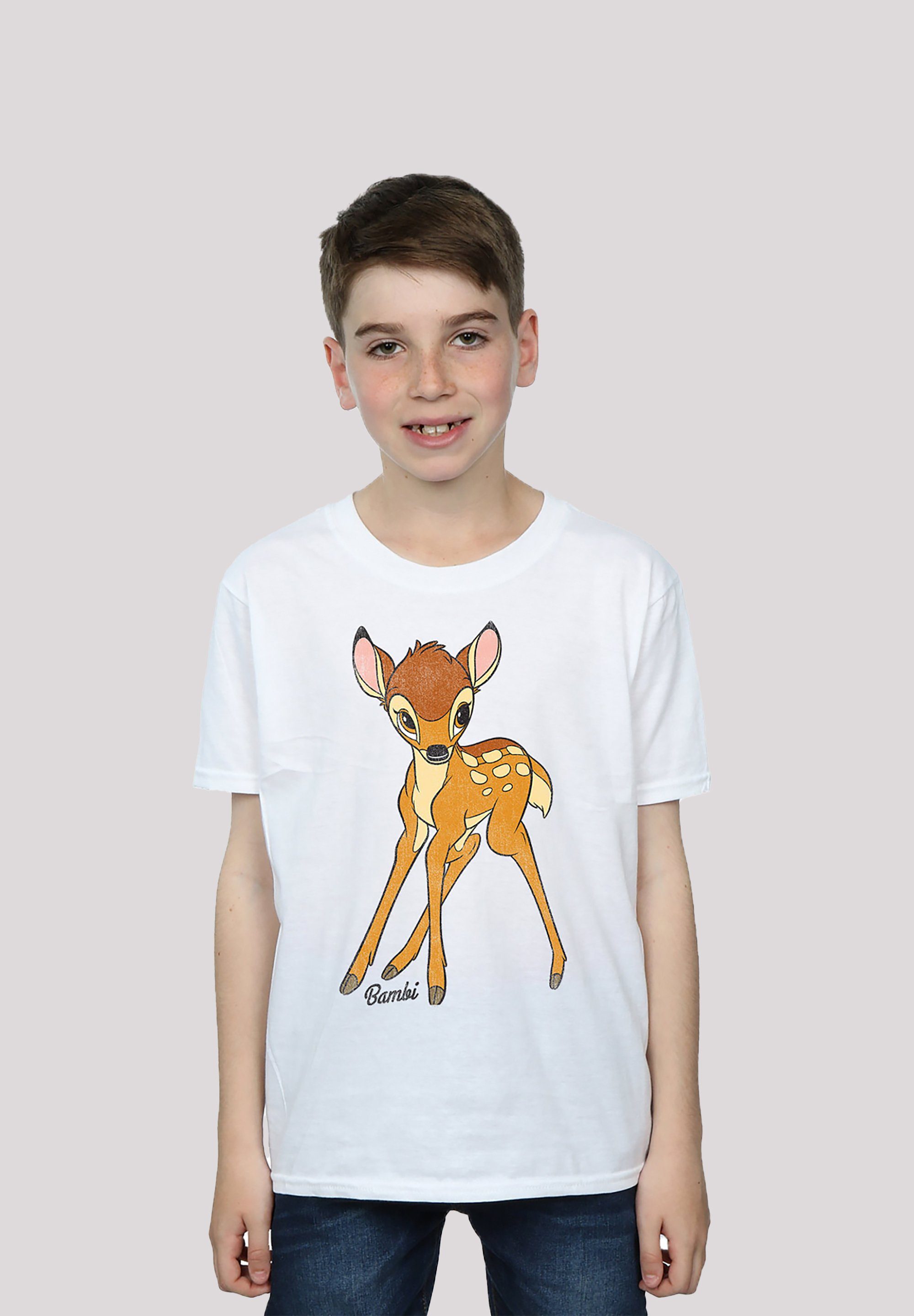 F4NT4STIC T-Shirt Disney Bambi Classic - Premium Film Movie TV Comic Fan Merch Unisex Kinder,Premium Merch,Jungen,Mädchen,Bedruckt weiß