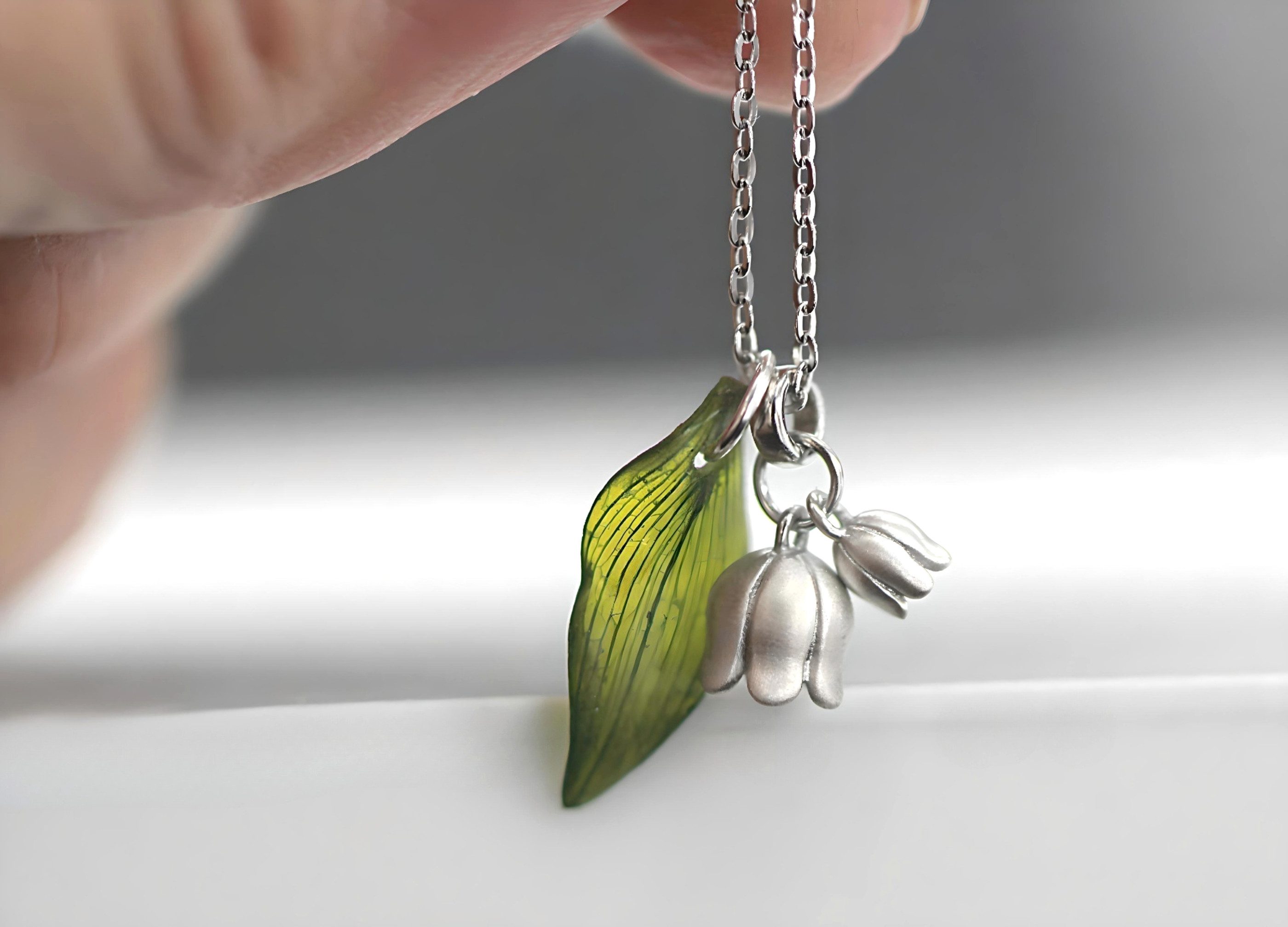 Villa Sorgenfrei Schmuckmanufaktur Silberkette 925 Maiglöckchen Kette mit e günstig online kaufen