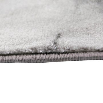 Teppich Designer Teppich mit Marmor Optik und Glanzfasern in Grau, Teppich-Traum, rechteckig, Höhe: 12 mm