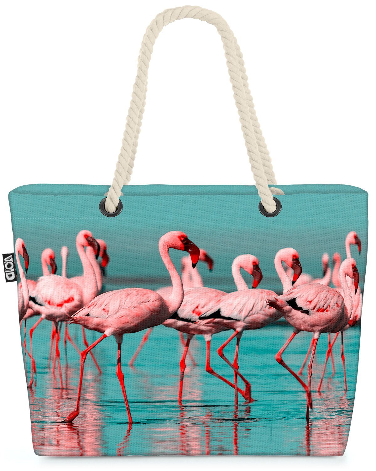 VOID Strandtasche (1-tlg), Flamingos Afrika See Flamingos Afrika See Safari Urlaub Vogel Reise W | Strandtaschen