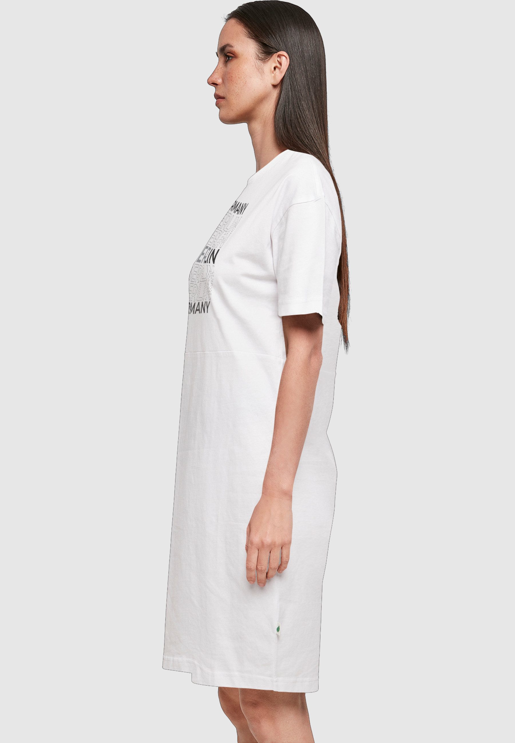 Merchcode Shirtkleid Merchcode Damen Ladies Berlin Organic Oversized Slit Tee Dress (1-tlg)