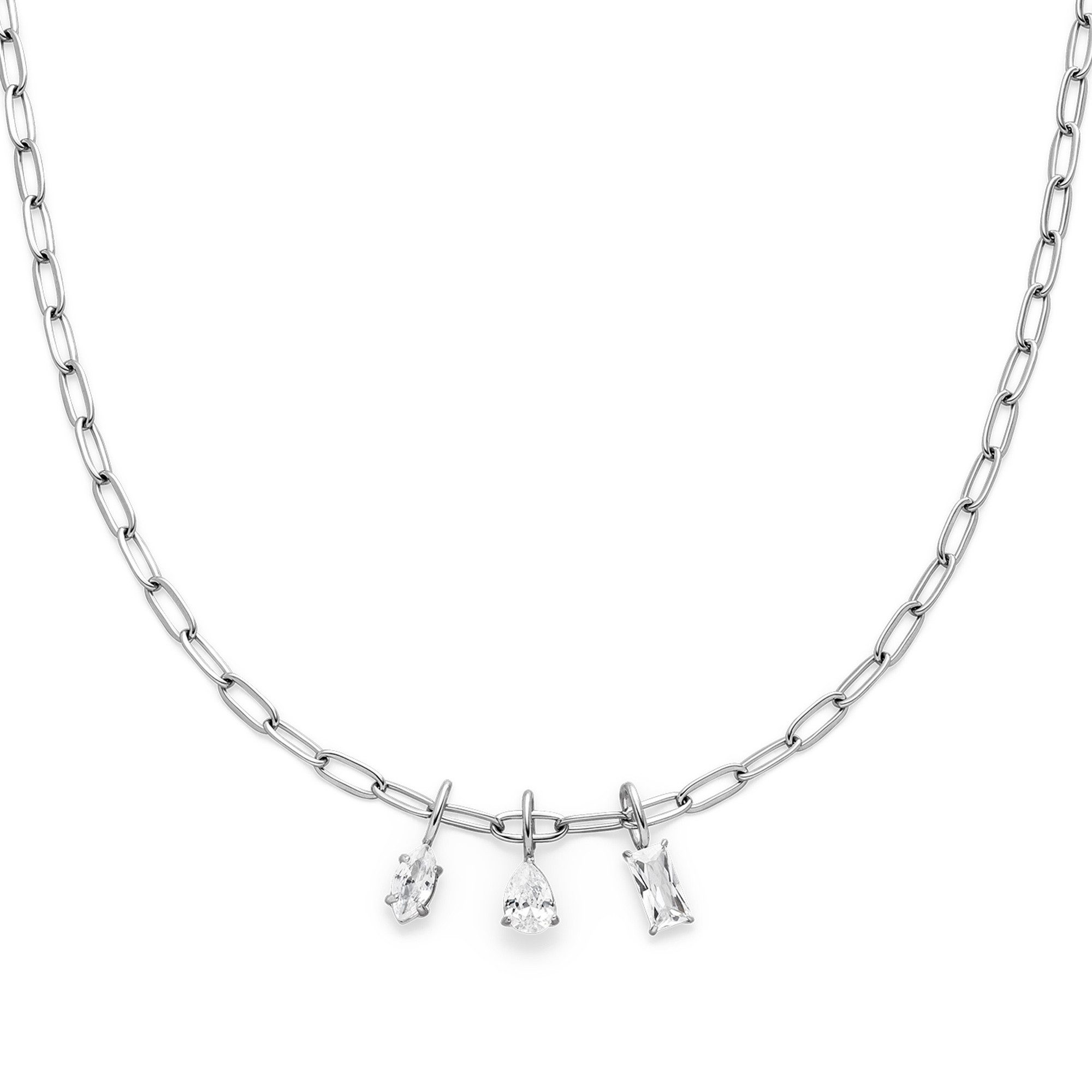 s.Oliver Kette mit Anhänger Elegant Stones, mit Zirkonia (synth)