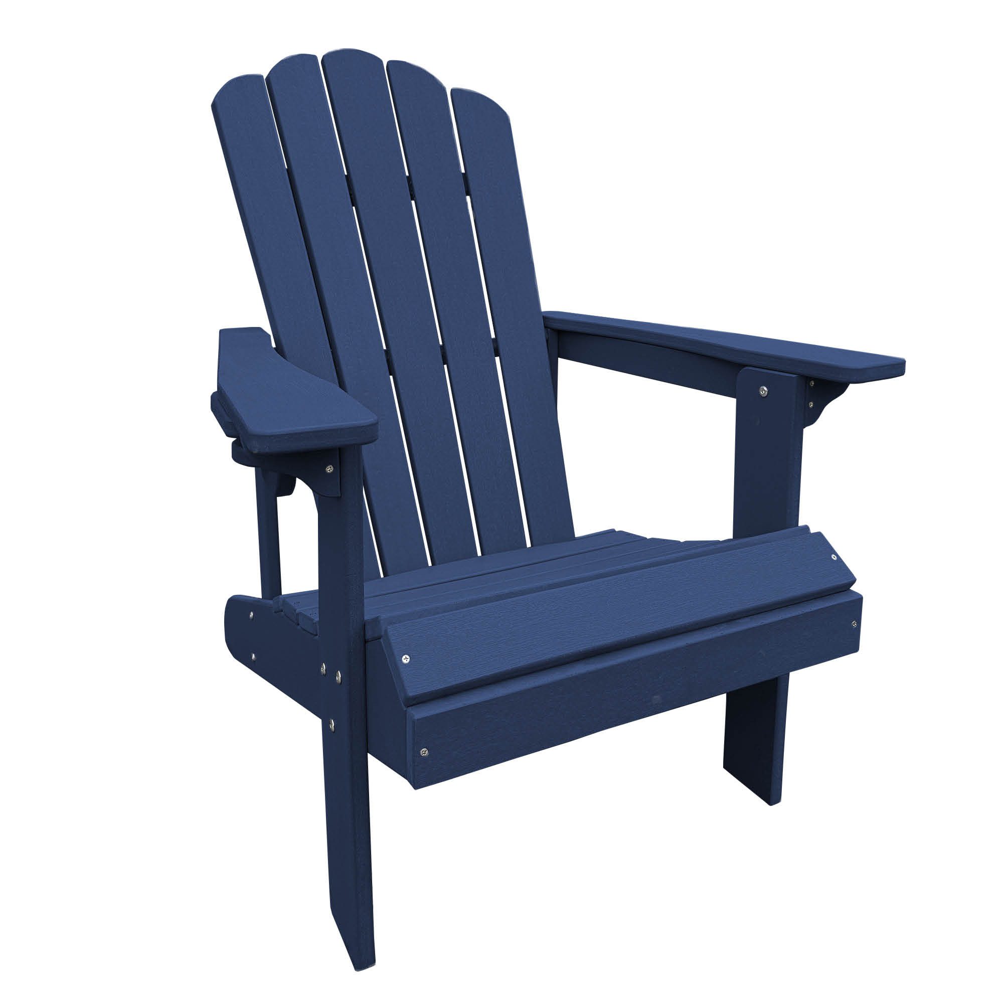 UNUS GARDEN Gartenstuhl Adirondack "Lino" HDPE Kunststoff wetterfest, Blau 96x70x85cm