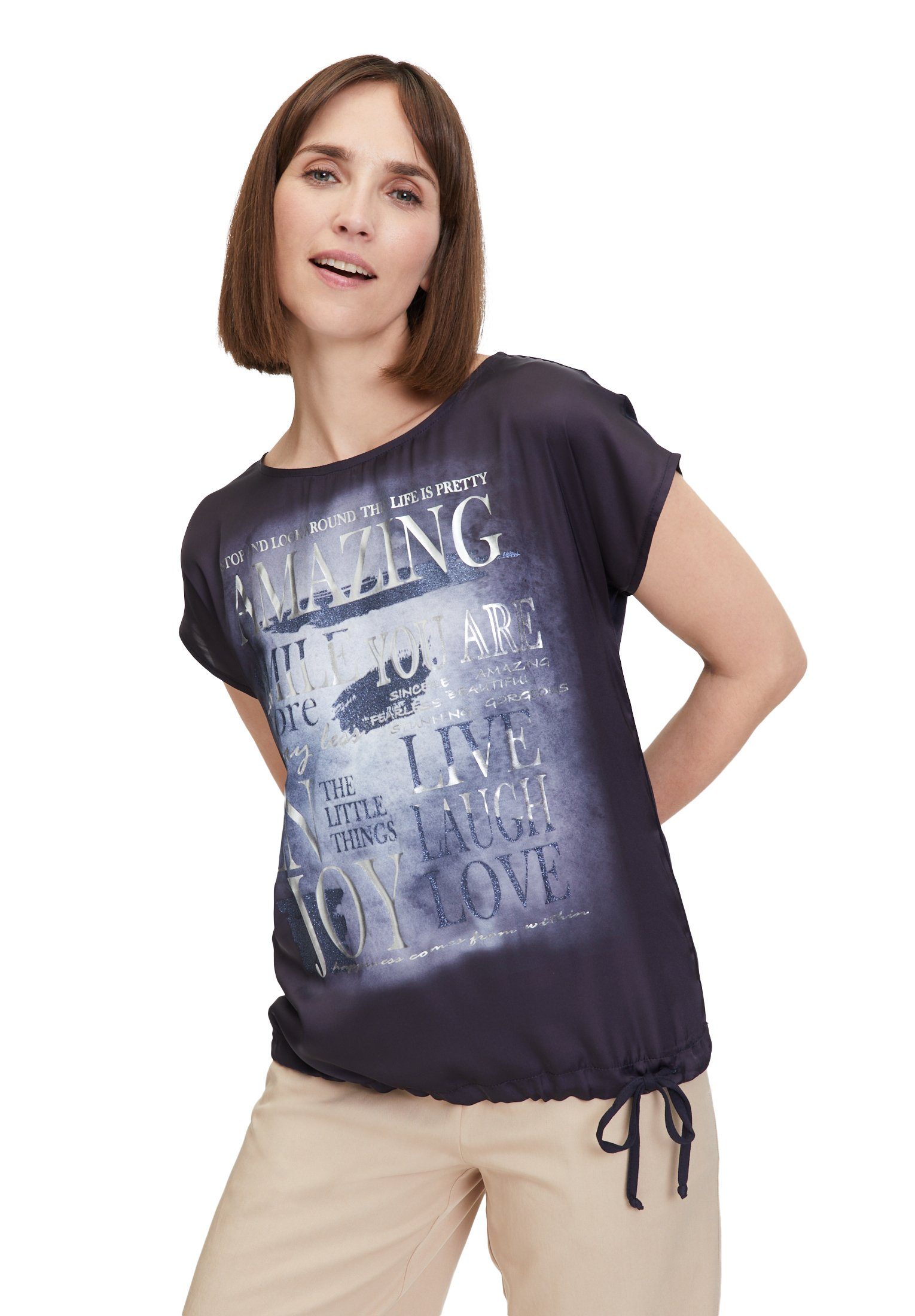 Cartoon T-Shirt mit Tunnelzug (1-tlg) Foliendruck