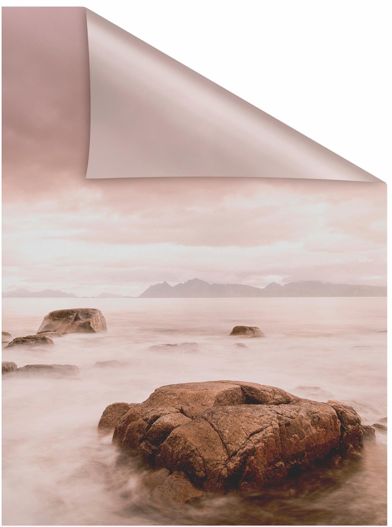 LICHTBLICK ORIGINAL Fensterfolie Stone, blickdicht, strukturiert, selbstklebend, Sichtschutz