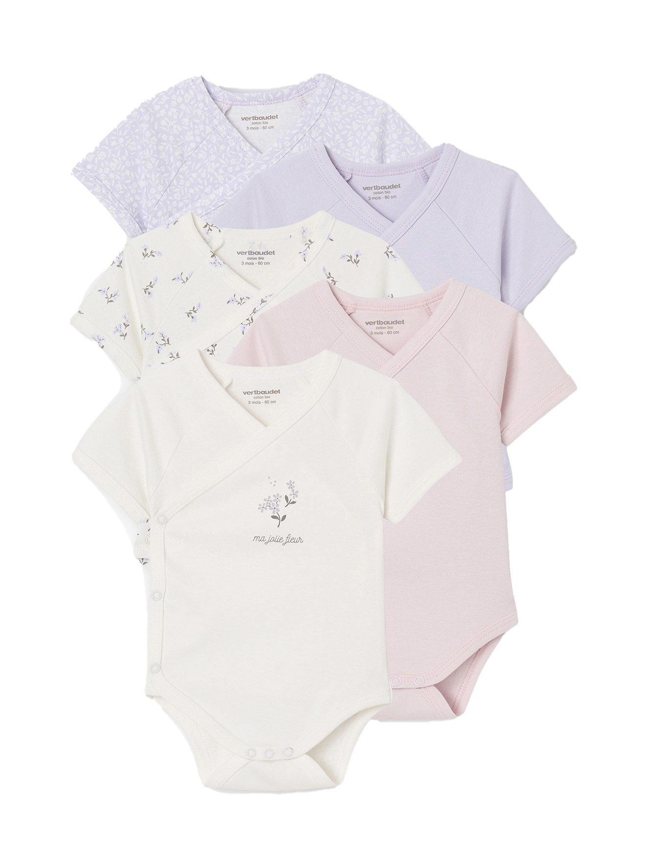 Body 5er-Pack Baby Wickelbodys mit kurzen Ärmeln