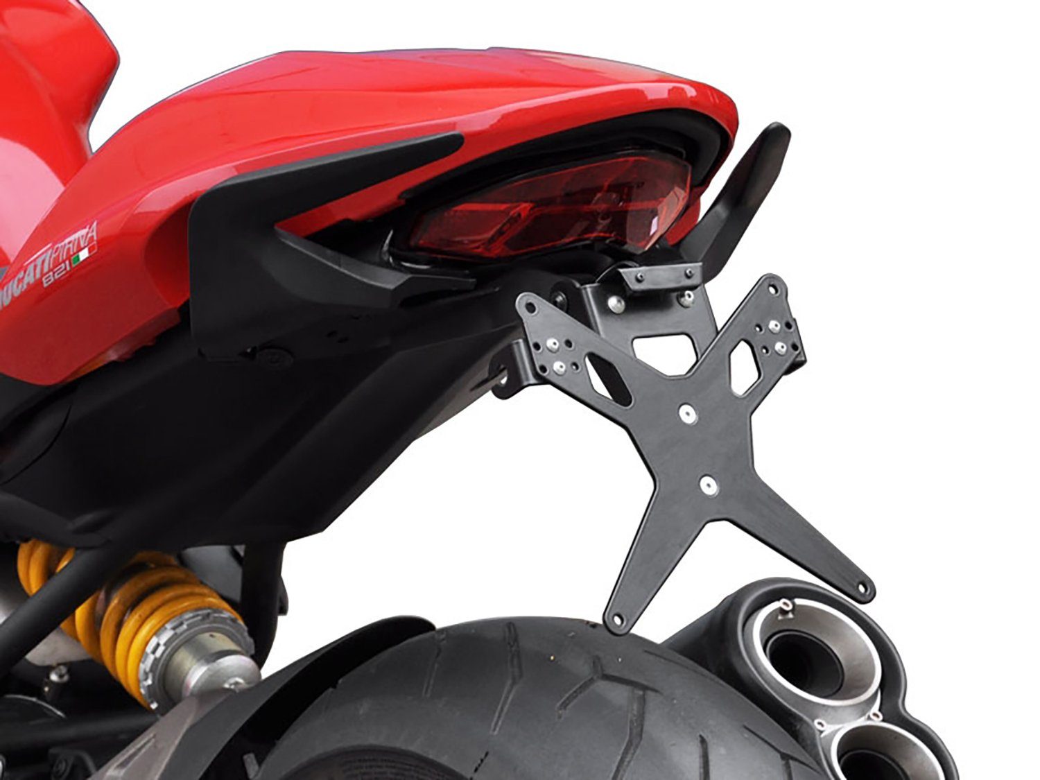 ZIEGER Kennzeichenhalter X-Line Kennzeichenhalter kompatibel mit Ducati Monster 821