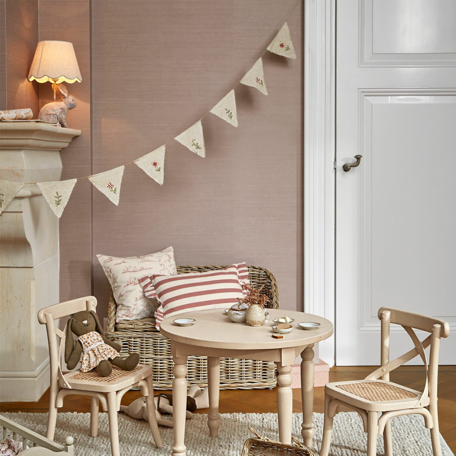 Mirabeau Wimpelkette Wimpelgirlande Viyan beige, none – Bild 3 von 5
