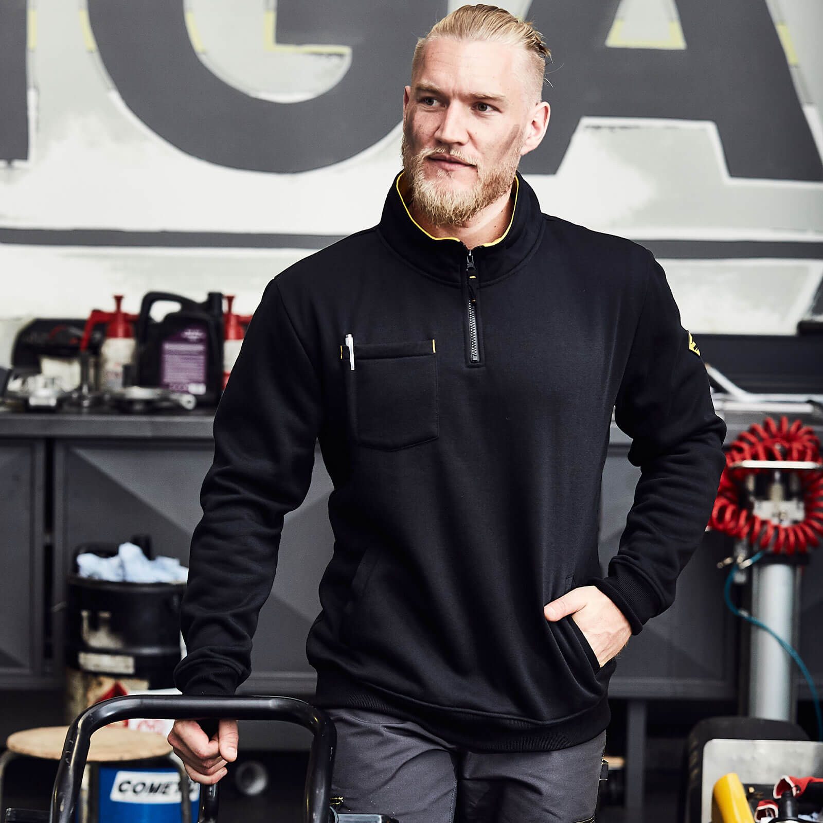 ROADSIGN australia Troyer Herren Sweattroyer mit Stehkragen - Arbeitspullov günstig online kaufen